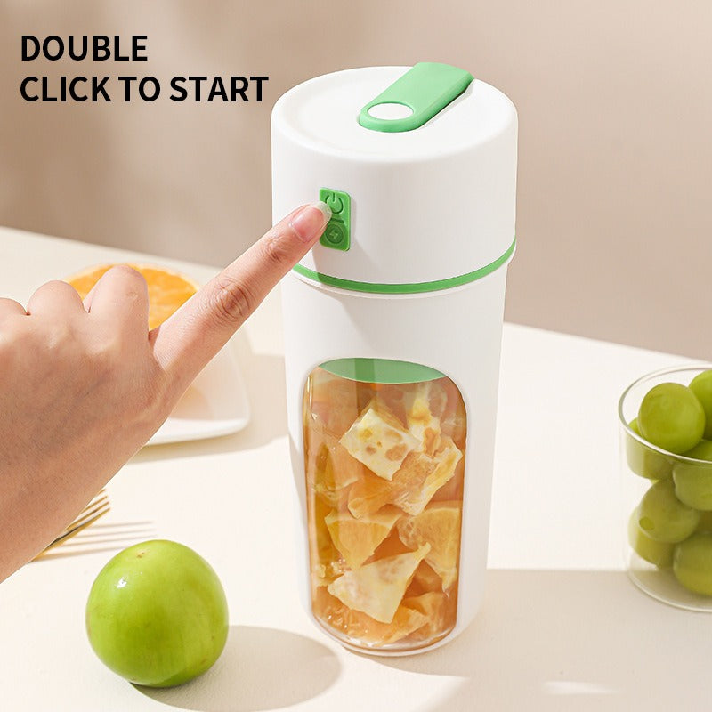 Mini Liquidificadora Portátil USB 400ml — Motor 200W, 12 Lâminas, Sem Fios