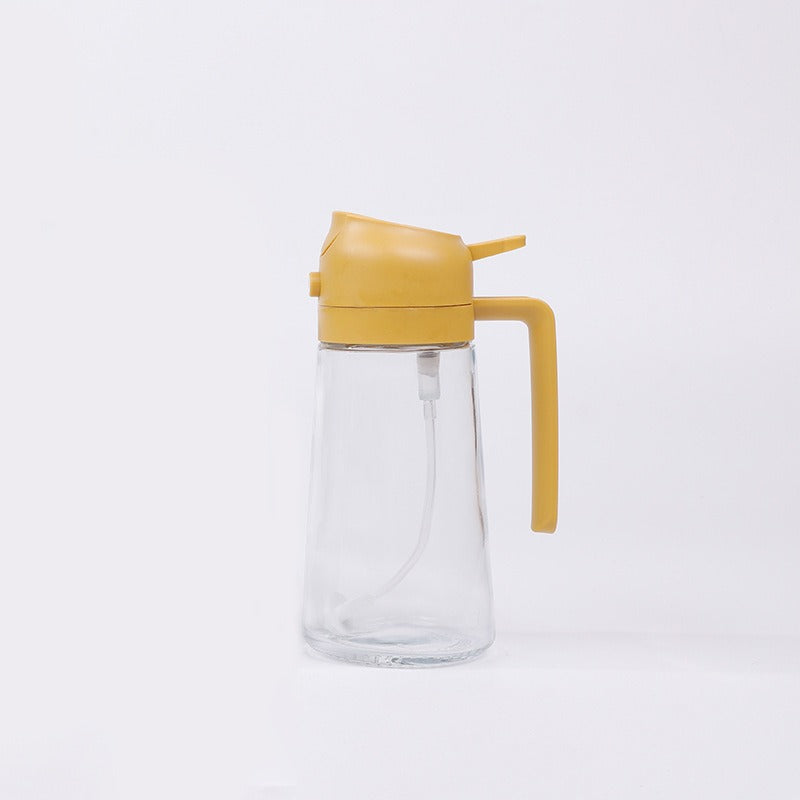 Pulverizador de Óleo para Cozinhar 2 em 1 — Garrafa Dispensadora de Vidro 470ml, Sem BPA