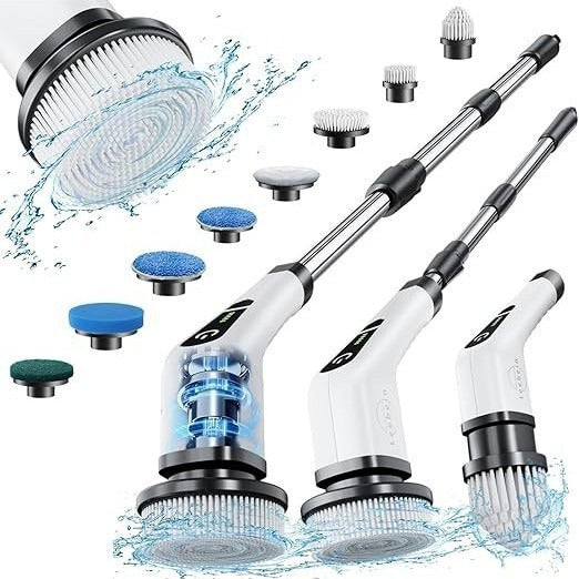 Conjunto de Escovas de Limpeza Elétricas Recarregáveis USB — 7 em 1 ou 9 em 1, 500W