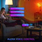 Lâmpada Projetora Sunset LED RGB — 24 Cores, Rotação 180°, Controlo Remoto, Decoração e Fotografia