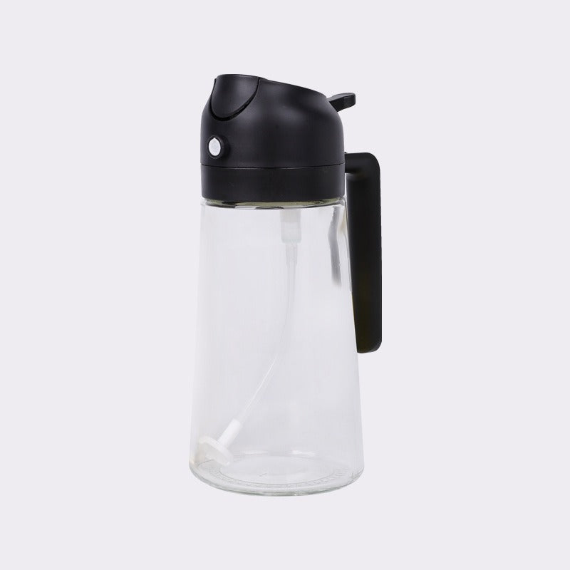 Pulverizador de Óleo para Cozinhar 2 em 1 — Garrafa Dispensadora de Vidro 470ml, Sem BPA
