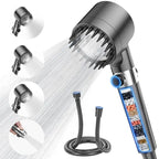 Chuveiro de Alta Pressão com Filtro Purificador — Mangueira 1,5m, 3 Modos, Suporte Incluído
